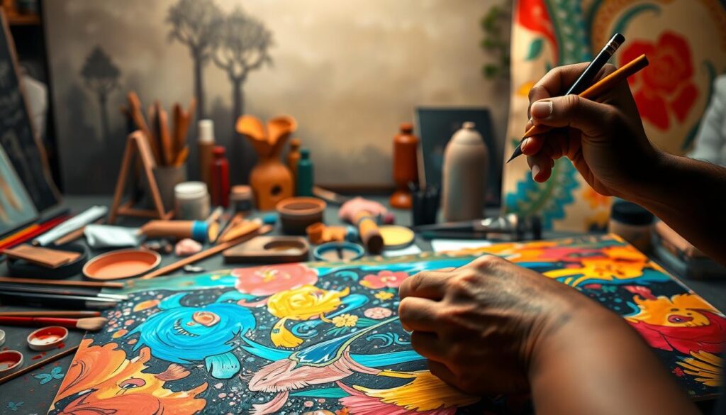 teknik seni lukis